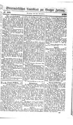 Steyermärkisches Amtsblatt zur Grätzer Zeitung 18391022 Seite: 1