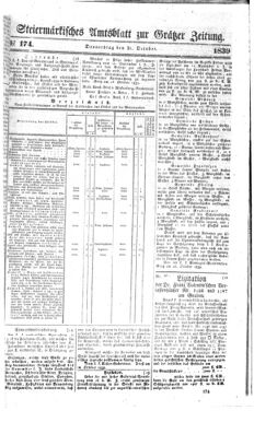 Steyermärkisches Amtsblatt zur Grätzer Zeitung 18391031 Seite: 1