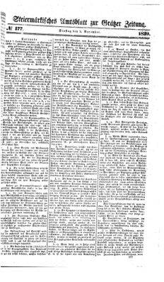 Steyermärkisches Amtsblatt zur Grätzer Zeitung 18391105 Seite: 1