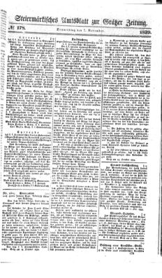 Steyermärkisches Amtsblatt zur Grätzer Zeitung 18391107 Seite: 1