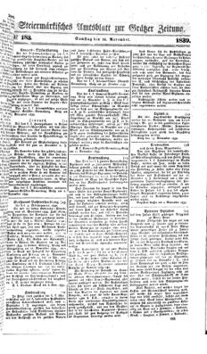 Steyermärkisches Amtsblatt zur Grätzer Zeitung 18391116 Seite: 1