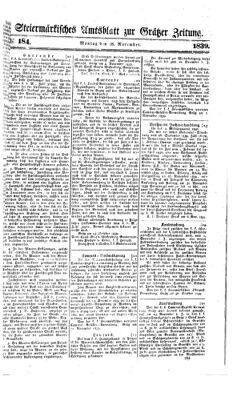 Steyermärkisches Amtsblatt zur Grätzer Zeitung 18391118 Seite: 1