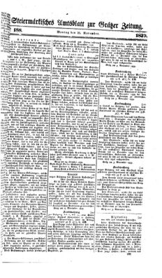 Steyermärkisches Amtsblatt zur Grätzer Zeitung 18391125 Seite: 1