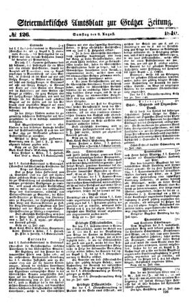 Steyermärkisches Amtsblatt zur Grätzer Zeitung 18400808 Seite: 1