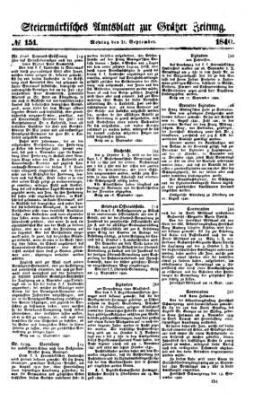 Steyermärkisches Amtsblatt zur Grätzer Zeitung 18400921 Seite: 1