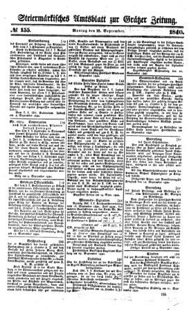 Steyermärkisches Amtsblatt zur Grätzer Zeitung 18400928 Seite: 1