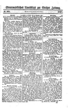 Steyermärkisches Amtsblatt zur Grätzer Zeitung 18401008 Seite: 1