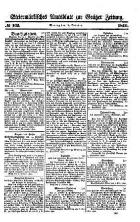 Steyermärkisches Amtsblatt zur Grätzer Zeitung 18401012 Seite: 1