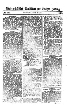 Steyermärkisches Amtsblatt zur Grätzer Zeitung 18401022 Seite: 1