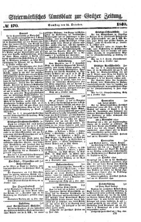 Steyermärkisches Amtsblatt zur Grätzer Zeitung 18401024 Seite: 1