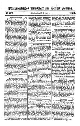 Steyermärkisches Amtsblatt zur Grätzer Zeitung