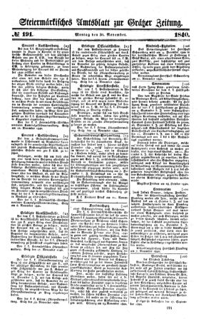 Steyermärkisches Amtsblatt zur Grätzer Zeitung