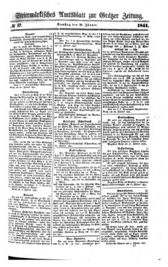 Steyermärkisches Amtsblatt zur Grätzer Zeitung 18410130 Seite: 1