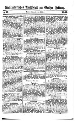 Steyermärkisches Amtsblatt zur Grätzer Zeitung 18410304 Seite: 1