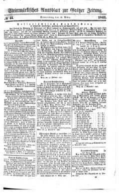 Steyermärkisches Amtsblatt zur Grätzer Zeitung 18410318 Seite: 1