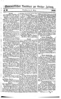 Steyermärkisches Amtsblatt zur Grätzer Zeitung 18410327 Seite: 1