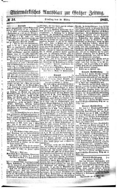 Steyermärkisches Amtsblatt zur Grätzer Zeitung 18410330 Seite: 1