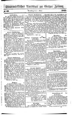 Steyermärkisches Amtsblatt zur Grätzer Zeitung 18410501 Seite: 1