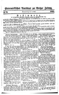 Steyermärkisches Amtsblatt zur Grätzer Zeitung 18410506 Seite: 1