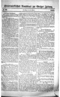 Steyermärkisches Amtsblatt zur Grätzer Zeitung 18410518 Seite: 1