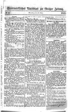 Steyermärkisches Amtsblatt zur Grätzer Zeitung 18410522 Seite: 1