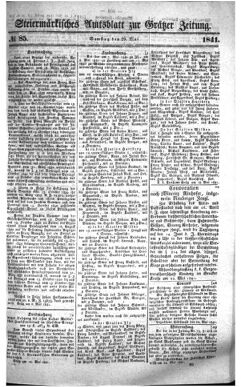 Steyermärkisches Amtsblatt zur Grätzer Zeitung 18410529 Seite: 1