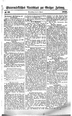 Steyermärkisches Amtsblatt zur Grätzer Zeitung 18410605 Seite: 1