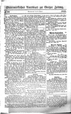 Steyermärkisches Amtsblatt zur Grätzer Zeitung 18410609 Seite: 1