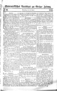 Steyermärkisches Amtsblatt zur Grätzer Zeitung 18410612 Seite: 1