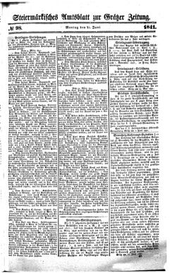 Steyermärkisches Amtsblatt zur Grätzer Zeitung 18410621 Seite: 1