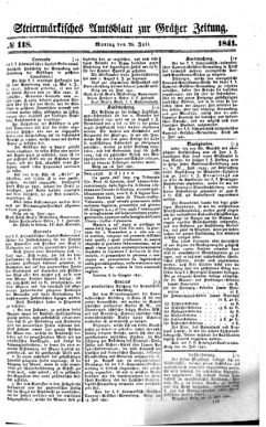 Steyermärkisches Amtsblatt zur Grätzer Zeitung 18410726 Seite: 1