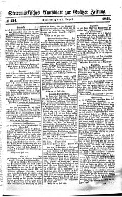 Steyermärkisches Amtsblatt zur Grätzer Zeitung 18410805 Seite: 1