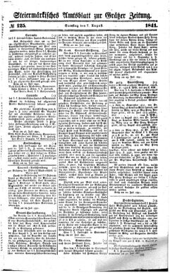 Steyermärkisches Amtsblatt zur Grätzer Zeitung 18410807 Seite: 1