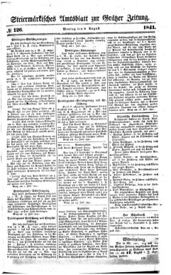 Steyermärkisches Amtsblatt zur Grätzer Zeitung 18410809 Seite: 1