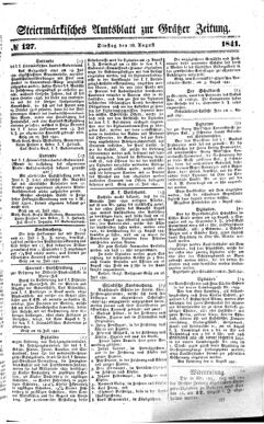 Steyermärkisches Amtsblatt zur Grätzer Zeitung 18410810 Seite: 1