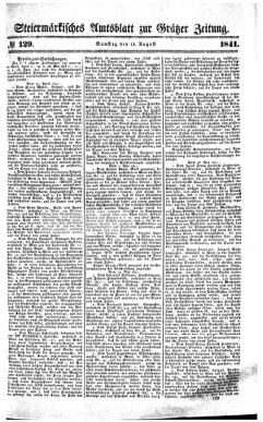 Steyermärkisches Amtsblatt zur Grätzer Zeitung 18410814 Seite: 1