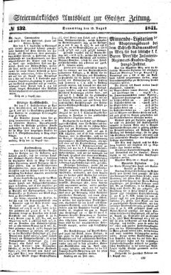 Steyermärkisches Amtsblatt zur Grätzer Zeitung 18410819 Seite: 1