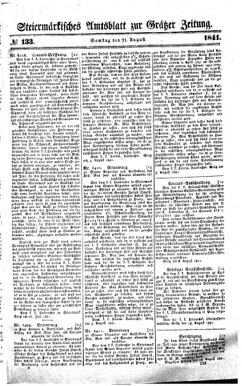 Steyermärkisches Amtsblatt zur Grätzer Zeitung 18410821 Seite: 1