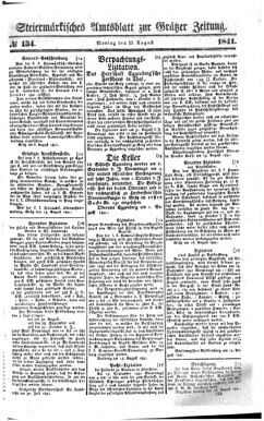 Steyermärkisches Amtsblatt zur Grätzer Zeitung 18410823 Seite: 1