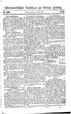 Steyermärkisches Amtsblatt zur Grätzer Zeitung 18410826 Seite: 1