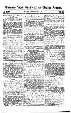 Steyermärkisches Amtsblatt zur Grätzer Zeitung 18410920 Seite: 1