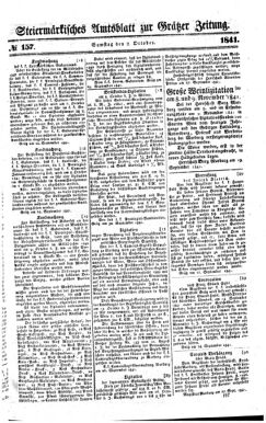 Steyermärkisches Amtsblatt zur Grätzer Zeitung 18411002 Seite: 1