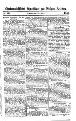 Steyermärkisches Amtsblatt zur Grätzer Zeitung 18411005 Seite: 1