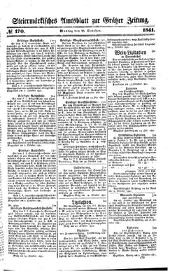 Steyermärkisches Amtsblatt zur Grätzer Zeitung 18411025 Seite: 1