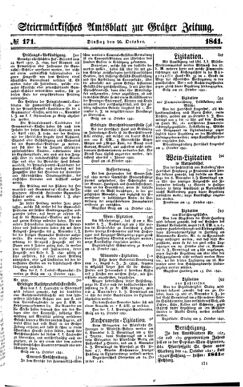 Steyermärkisches Amtsblatt zur Grätzer Zeitung 18411026 Seite: 1