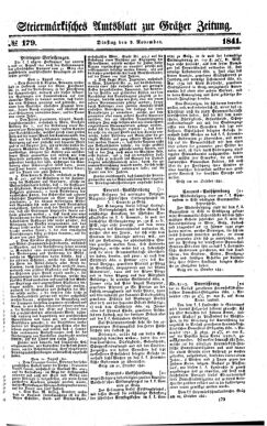 Steyermärkisches Amtsblatt zur Grätzer Zeitung 18411109 Seite: 1