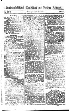 Steyermärkisches Amtsblatt zur Grätzer Zeitung 18411129 Seite: 1