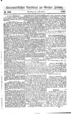 Steyermärkisches Amtsblatt zur Grätzer Zeitung 18411204 Seite: 1