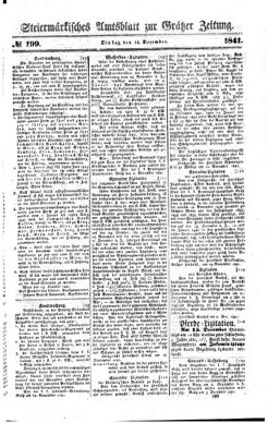 Steyermärkisches Amtsblatt zur Grätzer Zeitung 18411214 Seite: 1