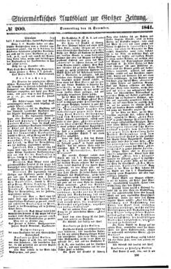 Steyermärkisches Amtsblatt zur Grätzer Zeitung 18411216 Seite: 1